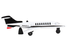 Private Jet Commercial Aircraft White w Black Tail N452IJ w Runway Section Dieca - £14.63 GBP
