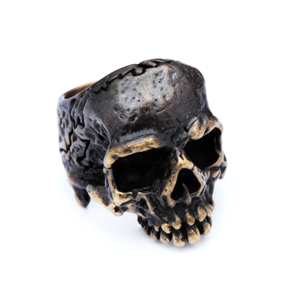 Vintage Gothic Punk Skull Ring For Men Unique Hip Hop Rock Stainless Steel Biker - £13.78 GBP