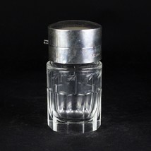 Sterling Silver Mounted Cut Glass Scent Bottle Antique 1907 England Gold... - £100.16 GBP