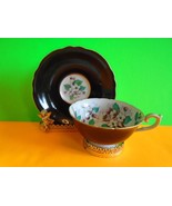Occupied Japan HandPainted China Cup and Saucer Floral Motif EUC Ship Fast - $15.99