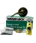 Weiser Lock Saratoga NLA 100 S 3 BX RH RL ADJ Passage Leverset - Gold/Brass - $14.44