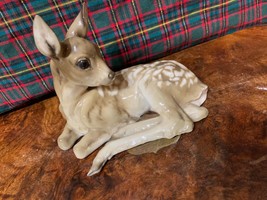 Hutschenreuther Deer Fawn Porcelain Figurine, Signed Achtziger, Vintage ... - $100.16