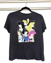 Disney Princess T Shirt Gray Size M Adult Jasmine Snow White Ariel Belle Aurora - £11.40 GBP