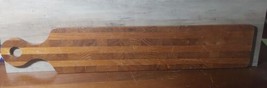 Acacia Wood Bread Board Charcuterie Board Serving Display Vintage 30x5.5 - $32.39