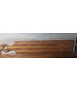 Acacia Wood Bread Board Charcuterie Board Serving Display Vintage 30x5.5 - $32.39