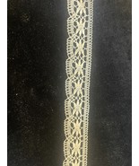 Vintage 10 Yards Natural Delicate Crochet Lace Edge Scalloped Trim 1  1/4&quot; - $6.79