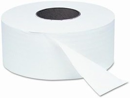 White Jumbo Roll Bath Tissue, 9&quot; dia, 1000 ft, 12 Rolls per Case - $94.99