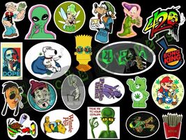 22 individual weed theme 420 Vinyl Sticker Decals - $3.44