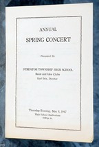 Annual Spring Concert Program - Streator Township High School May 8, 1947 - £3.98 GBP