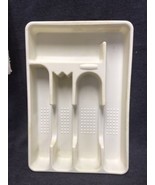 Vtg Rubbermaid White Silverware Tray 13.75” Flatware Cutlery Holder Draw... - £9.62 GBP