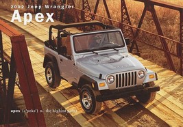 2002 Jeep WRANGLER APEX sales brochure sheet 02 4WD - £6.35 GBP