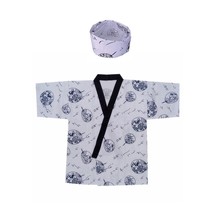 Japan Cuisine Men&#39;s Chef Uniform Hat Summer Sushi Kitchen Jacket Hotel Cook Clot - £75.49 GBP