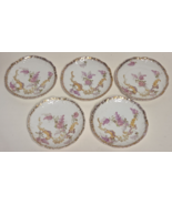 (Set Of 5) Antique Limoges France Elite Works Hand Painted Gold Gilt 6&quot; ... - $74.24