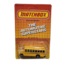VINTAGE 1987 MATCHBOX THE AUTOMOTIVE SUPERSTARS YELLOW SCHOOL BUS MB 47 - $7.60