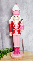 Cupcakes and Cashmere Valentines Day Nutcracker Red Pink Hearts Figurine 13&quot; NEW - $39.99