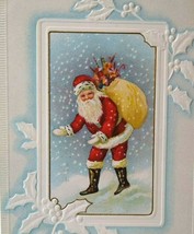 Santa Claus Christmas Postcard Ullman 1913 Rochester NY Vintage Original Emboss - £15.86 GBP