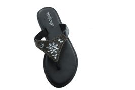 Women Sandals West Loop Women’s Black Thong Cushioned Insole Sandals Siz... - $13.75