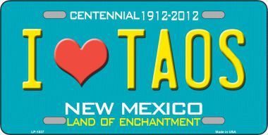 Primary image for I Love Taos New Mexico Novelty Metal License Plate LP-1537