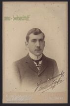 CABINET CARD PORTRAIT * young man signed Walter Seigben? Neuchatel Switz... - $9.95