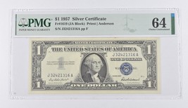 1957 Silver Certificate PMG FR#1619 (JA Block) Priest-Anderson   20220089 - £35.34 GBP