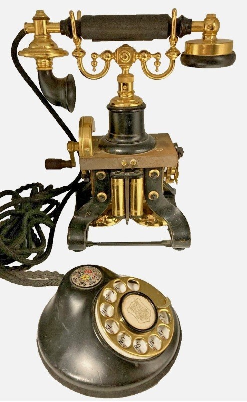 L.M. Ericsson Skeletal Desk Telephone "Eiffel Tower" Phone Circa 1895 with Dial Item image 3