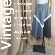 VINTAGE Barco Sport Modell Pockets Gray, Black,  White Details Fitted Waistband - £14.30 GBP