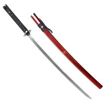 Red Anime Kensin Reverse Blade Sakabatou Samurai Katana Sword Cosplay - £35.18 GBP