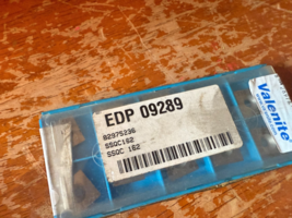 NEW Pack of 10 Valenite Carbide Inserts Shim EDP 09289 82975236 SSQC 162... - $531.58 MXN
