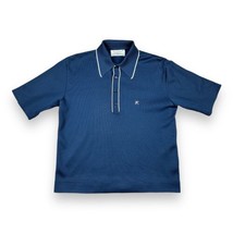 VTG 70s Robert Bruce Arnold Palmer Double Knit Golf Polo USA Navy Medium... - £12.44 GBP