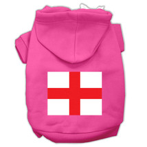 St George&#39;s Cross (English Flag) Screen Print Pet Hoodies Bright Pink Si... - $36.59