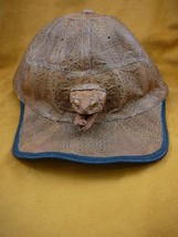(EL1000-80-2) Genuine Real Bufo Marinus Cane Toad Brown Leather Baseball Cap Hat - £147.04 GBP
