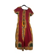 Rainbow Size Large African Smocked Top Maxi Dress Cotton Tribal Print - £31.14 GBP