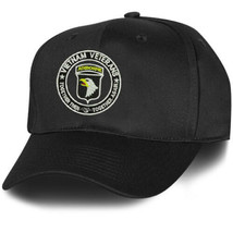 Army 101ST Airborne Vietnam Veteran Embroidered Military Black Hat Cap - £26.57 GBP