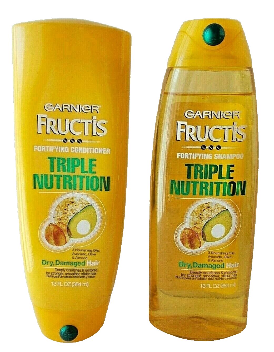 2X Garnier Fructis Triple Nutrition Shampoo & Conditioner Dry Damaged Hair 13 oz - $19.79