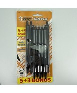 BIC Soft Feel Comfort Pens Black Ink Medium Ball Point 1.0mm 5 + 3 Bonus... - £6.16 GBP