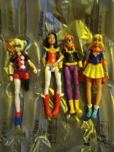 Lot 4 DC Superhero Girls 6&quot; Action Figures 2015 Wonder Woman, Harley Qui... - £11.85 GBP