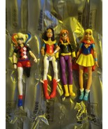 Lot 4 DC Superhero Girls 6" Action Figures 2015 Wonder Woman, Harley Quinn Etc. - $15.00