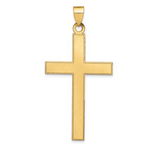 14k Florentine Satin Cross Pendant XR113 - £397.00 GBP