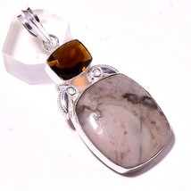 Coffee Jasper Faceted Smoky Quartz Handmade Pendant Jewelry 2.50&quot; SA 1418 - $4.99