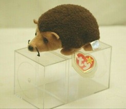 Ty Beanie Baby Prickles Hedgehog 1998 Retired Tags Display Box Case - $24.74