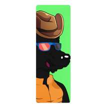 Cowgirl Wolf Cyborg Wolve Rubber Yoga Mat - £48.55 GBP