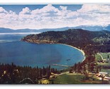 Birds Eye View Glenbrook Bay Lake Tahoe Nevada NV  Chrome Postcard M18 - £2.33 GBP