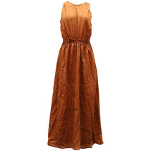 Faithfull The Brand + Net Sustain Trapani Cutout Midi Dress In Brown Lin Size 10 - $173.85