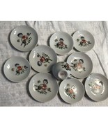 Japan Porcelain 1960s Doll Child Dishes Girl Flowers Plates Cup Vintage - £10.41 GBP