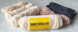 Bernat Tabriz Needle Art Yarn - Rugs-Needlepoint - Lot of Cream-Dark Grey-Beige - £7.52 GBP