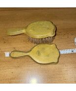 Vintage Hand Held Vanity Mirror and Hair Brush Set of 2 - $18.32