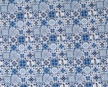 Cotton Delftware Dutch Windmill Whimsy Blue White Fabric Print by Yard D... - $15.95