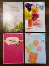 4 Mom Birthday Greeting Cards Hallmark Lot Mom Mommy Mother From Us Kids Love 6 - £1.53 GBP
