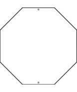 White Dye Sublimation Octagon Metal Novelty Stop Sign - $27.95