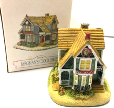 Liberty Falls Bergman&#39;s Clock Shop Vintage Village Building Figurine - £7.74 GBP